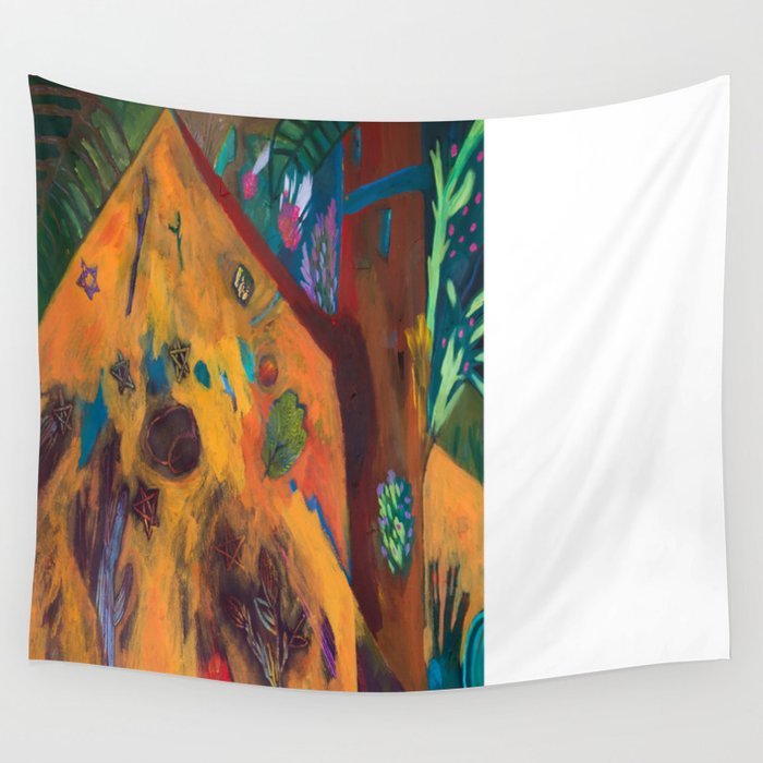 Nighttime at Red Mountain Wall Tapestry