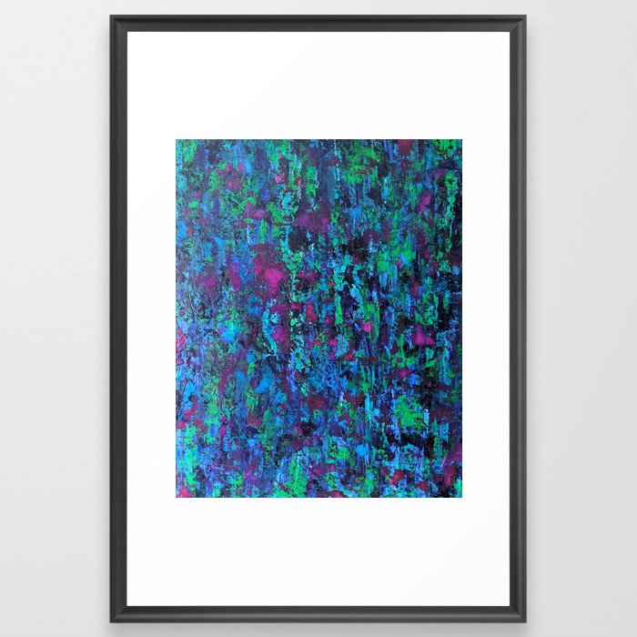 Abstract jewel tone  knife art Framed Art Print