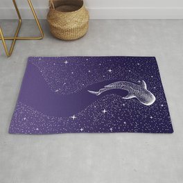 Star Eater - space from Dark Blue to Purple Area & Throw Rug