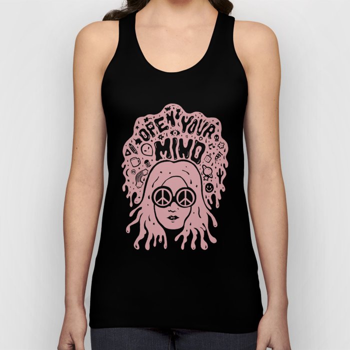 Open Your Mind in pink Tank Top