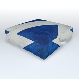 A grunge looking distressed Scottish flag Outdoor Floor Cushion
