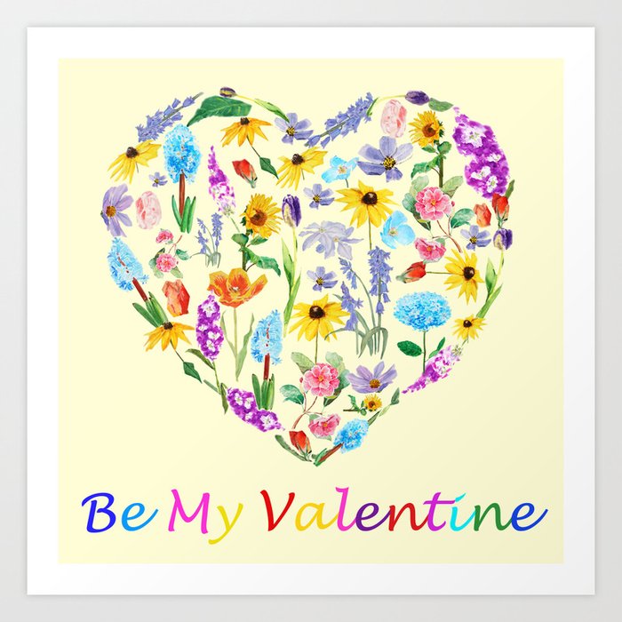 Be my valentine Art Print