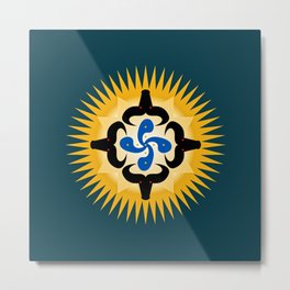 Sun Rays. Metal Print | Time, Sunshine, Spiral, Shapes, Abstract, Compass, Sun, Modernart, Zeit, Clock 