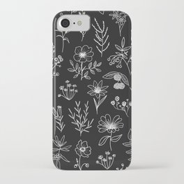 Patagonian Flowers - Black iPhone Case