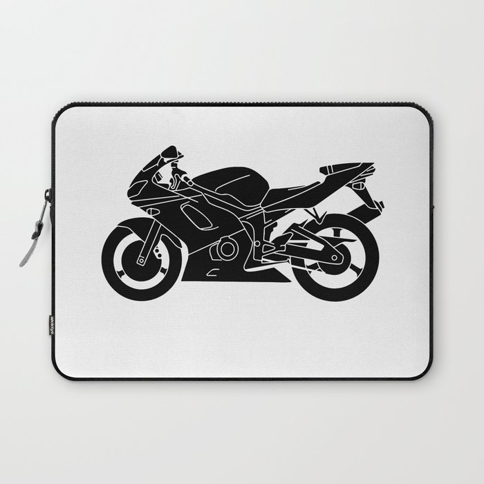 Motorcycle Silhouette. Laptop Sleeve