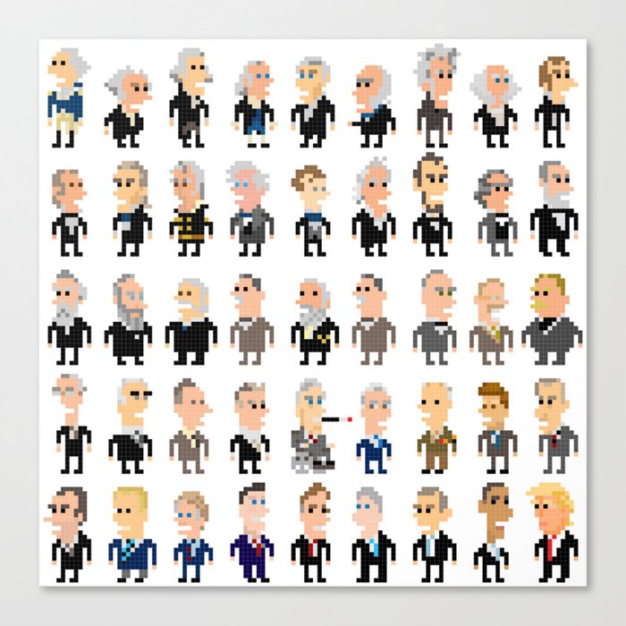 45 Presidents of the U.S.A. Canvas Print
