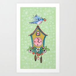 Spring Cuckoo Clock Bird Art Print