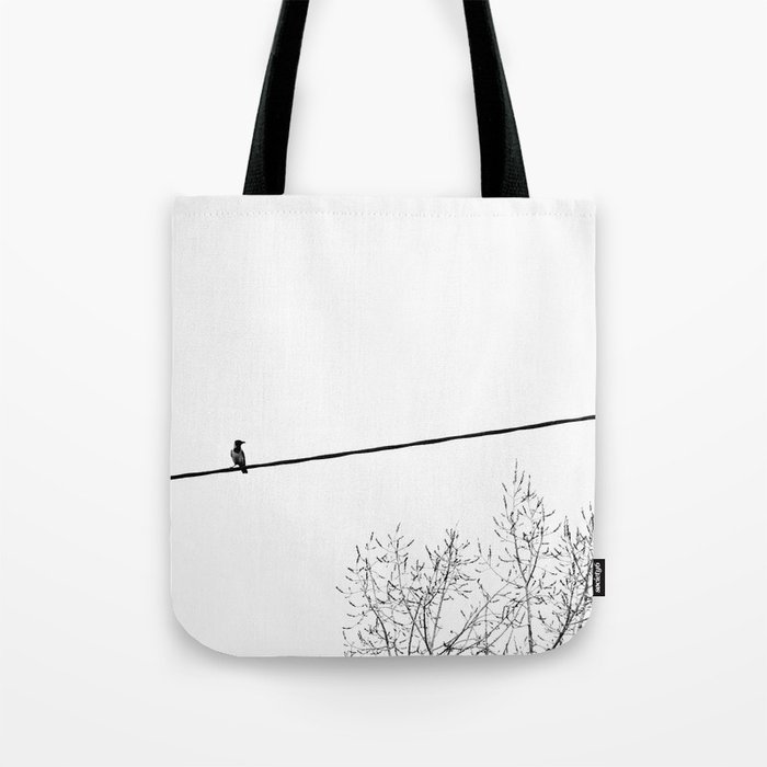 Bird on wire Tote Bag