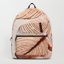 Unbridled - fall Backpack | Leaves, Autumn, Stripes, Modern, Minimal, Fall, Tropical, Orange, Botanical, Delicate 