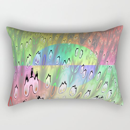 firebodies with blue eyes II Rectangular Pillow