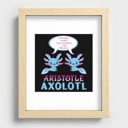 Marvelous Amphibian Cartoon Cute Kawaii Axolotl Recessed Framed Print