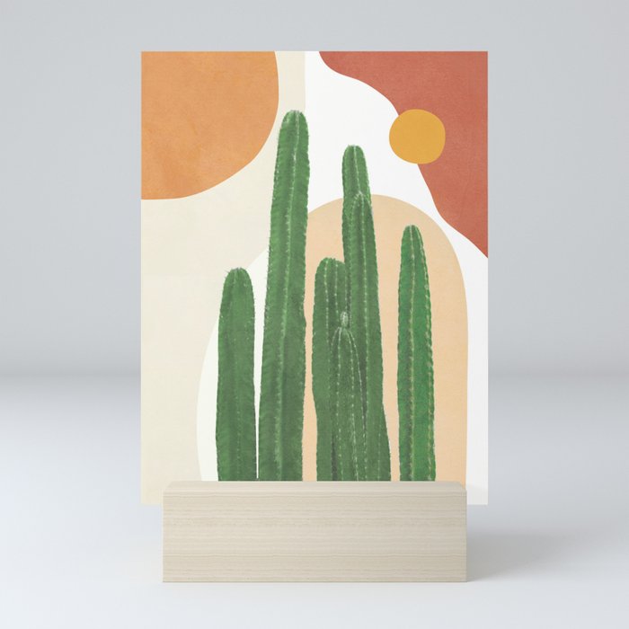 Abstract Cactus I Mini Art Print