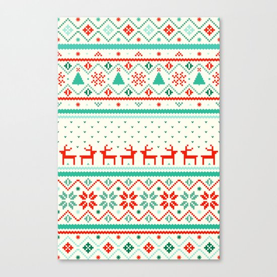 Festive Fair Isle Canvas Print