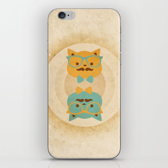 Vintage cats iPhone & iPod Skin