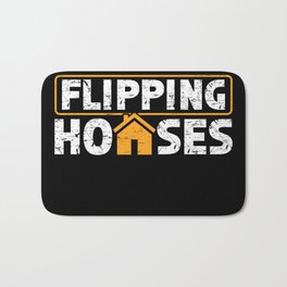 Rather Be Flipping Houses Real Estate House Bath Mat | Houseflipper, Renovate, Flip, Homeowner, Housekeeper, Graphicdesign, House, Fixandflip, Homeremodeling, Fix 