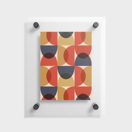 Colorful Mid Century Pattern Design Floating Acrylic Print