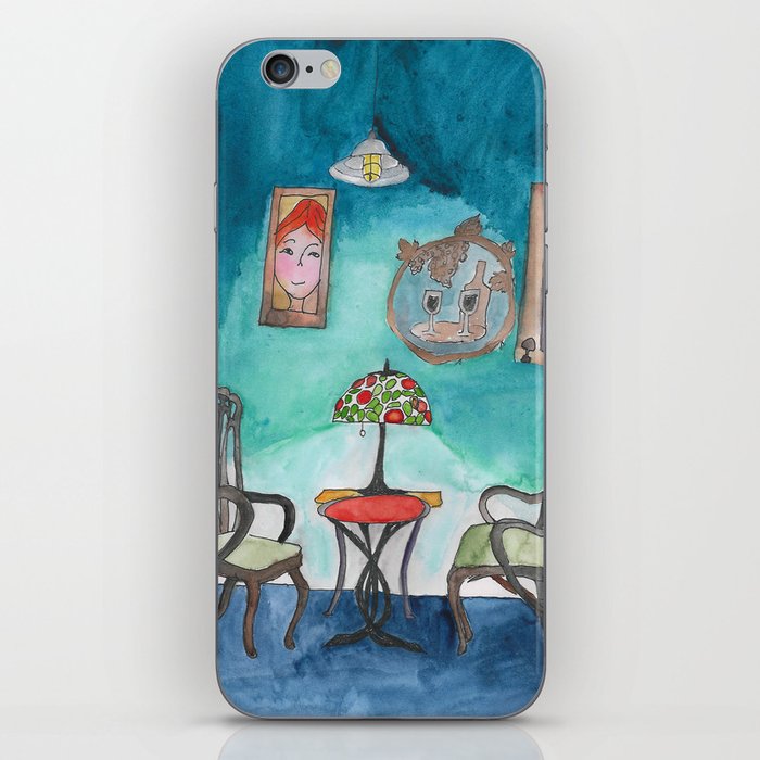 Mead S Green Door Cafe Iphone Skin By Carolhuang