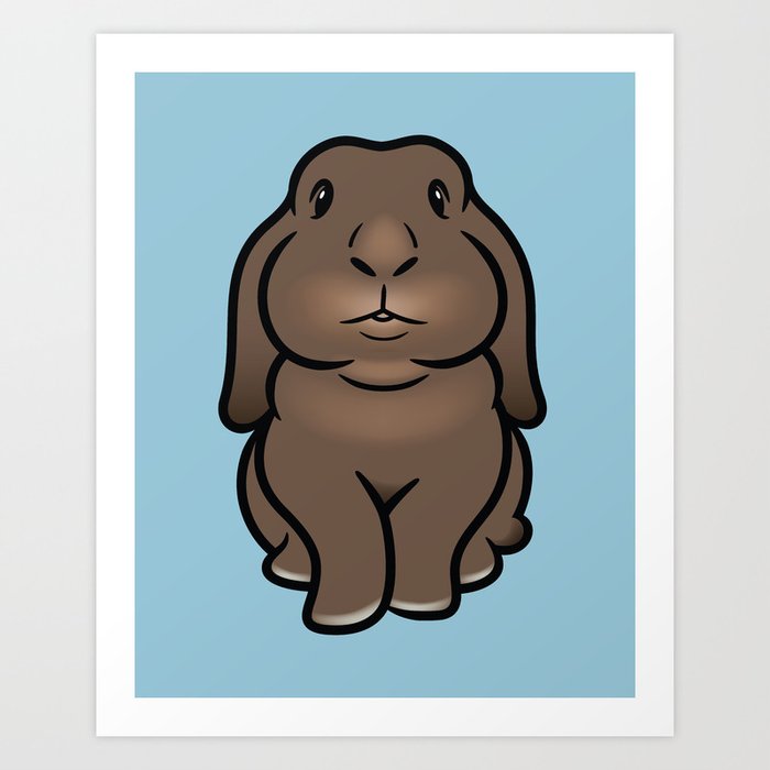 Coco the Minilop Bunny Art Print
