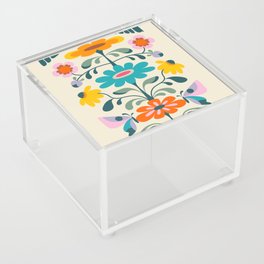 Retro Floral  Acrylic Box