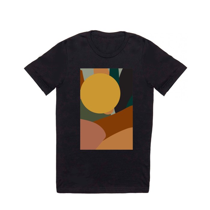 1 Boho Aesthetic Landscape Sunset 220227 Valourine Digital Design T Shirt