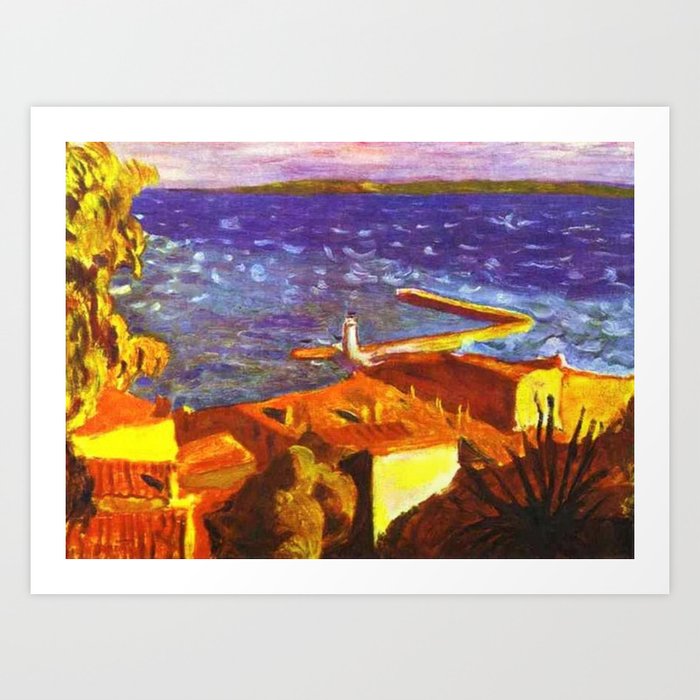 Saint Tropez, French Riviera, Côte d'Azur, France coastal landscape by Pierre Bonnard Art Print