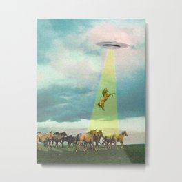 They too love horses (UFO) Metal Print