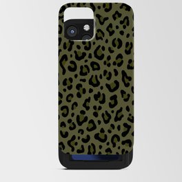 CAMO LEOPARD PRINT – Olive Green | Collection : Punk Rock Animal Prints | iPhone Card Case