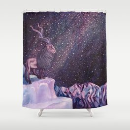 Milky Way Markhor Shower Curtain