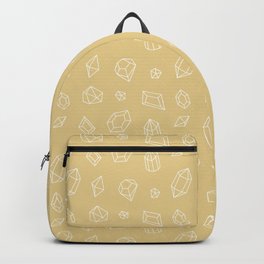 Tan and White Gems Pattern Backpack