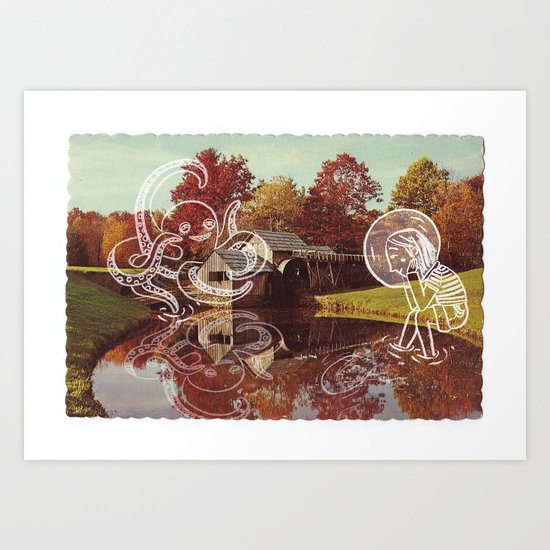 Old postcard Art Print