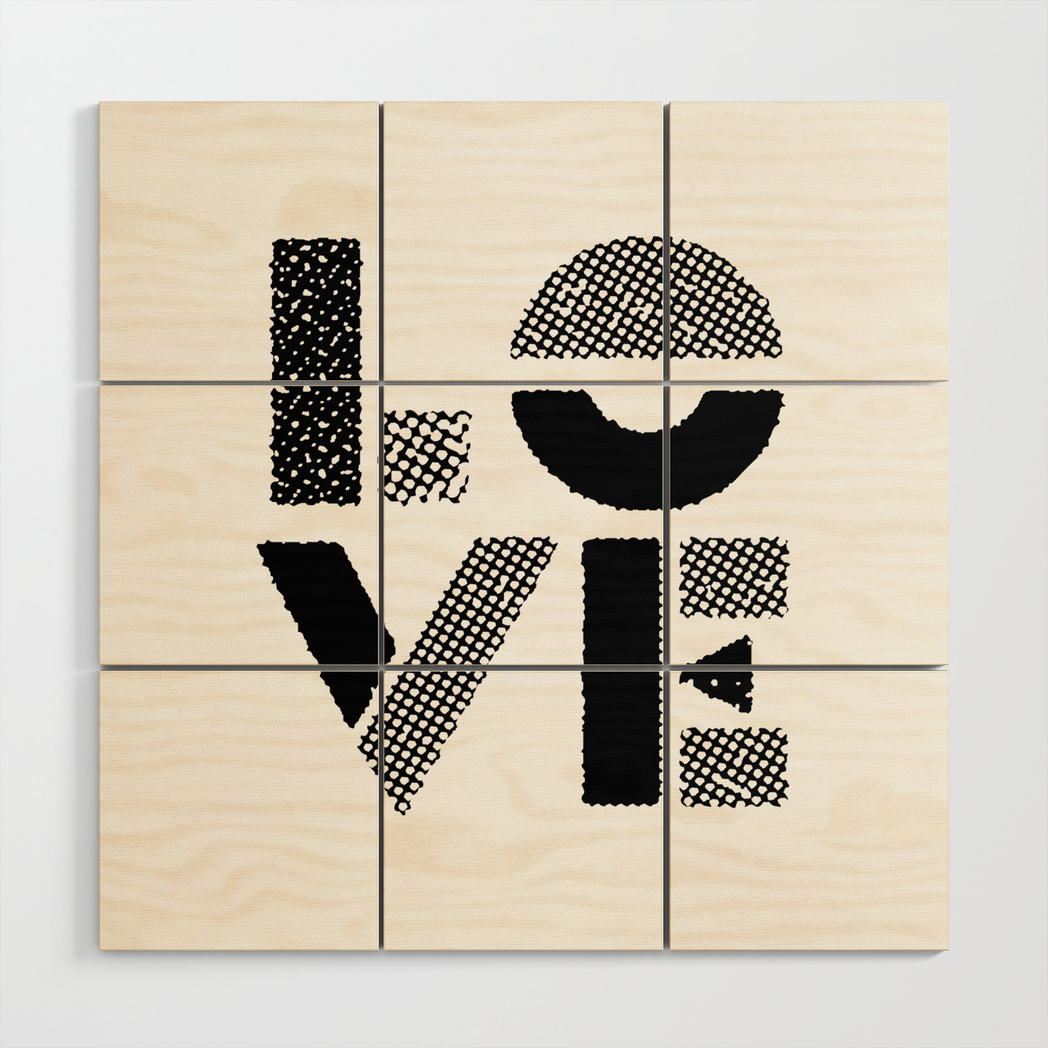 Love Black White Contemporary Minimalist Vintage Typography Poster