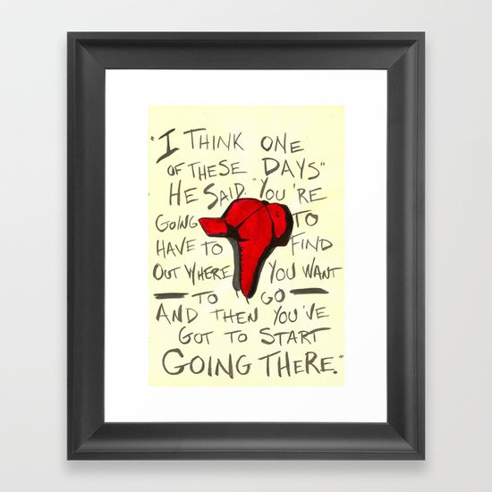 The Catcher In The Rye - Holden's Red Hunting Cap Framed Art Print