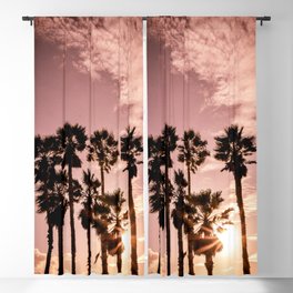 Purple skies palm trees Sunset | Idyllic American Dream | Fine Art Travel Photography Blackout Curtain