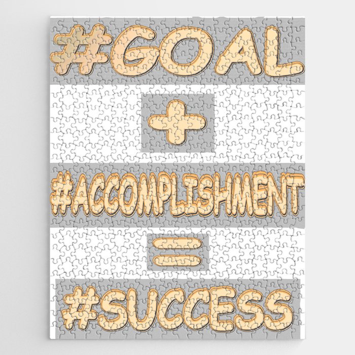  "SUCCESS EQUATION" Cute Expression Design. Buy Now Jigsaw Puzzle