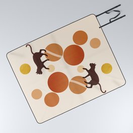 Abstraction_CAT_PLANET_GALAXY_WORLD_CIRCLE_POP_ART_0406A Picnic Blanket