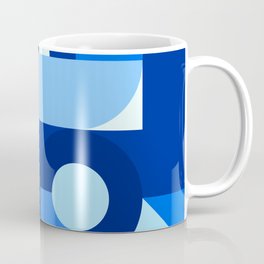 Blue geometric shapes Coffee Mug