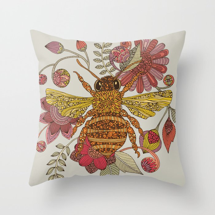 Bee awesome Throw Pillow