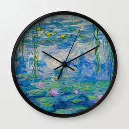 Waterlilies, 1916-1919 by Claude Monet Wall Clock