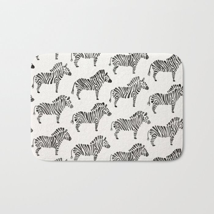 Zebras – Black & White Palette Bath Mat