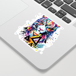 Abstract Tiger Sticker