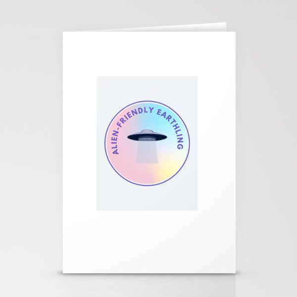 Alien-Friendly Earthling Stationery Cards
