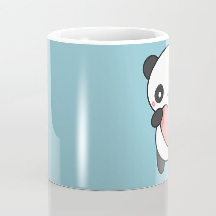 Kawaii Cute Penguin With A Heart Coffee Mug by Wordsberry