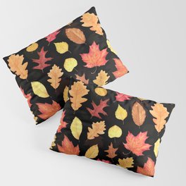 Autumn Leaves - black Pillow Sham
