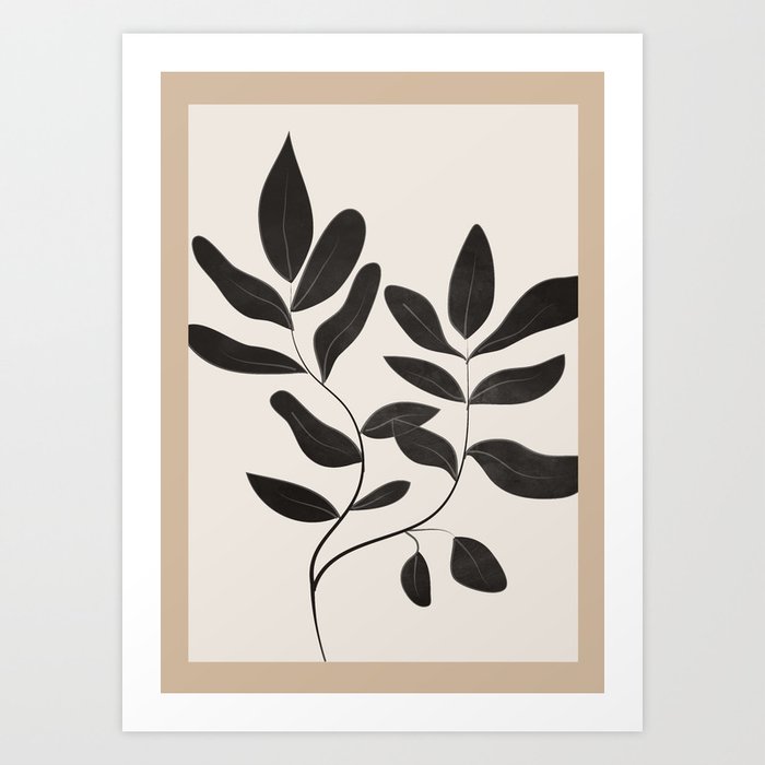 Minimalist plants & leaves Art 8 Art Print