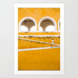 Colonial Mexico, Izamal in Yellow #buyart #society6 #decor Art Print