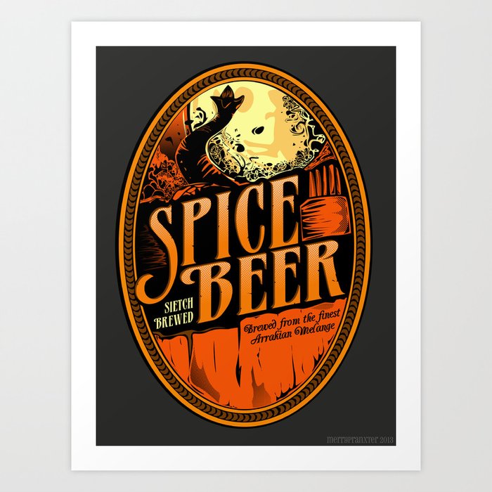 Spice Beer Label Art Print