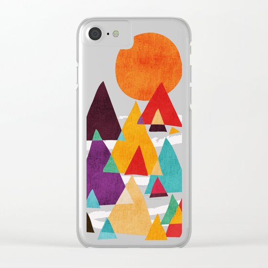 Let's visit the mountains Clear iPhone Case