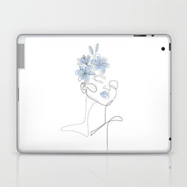 Blue Lily Girl Laptop Skin