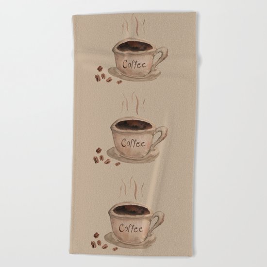 Coffee Please Beach Towel
