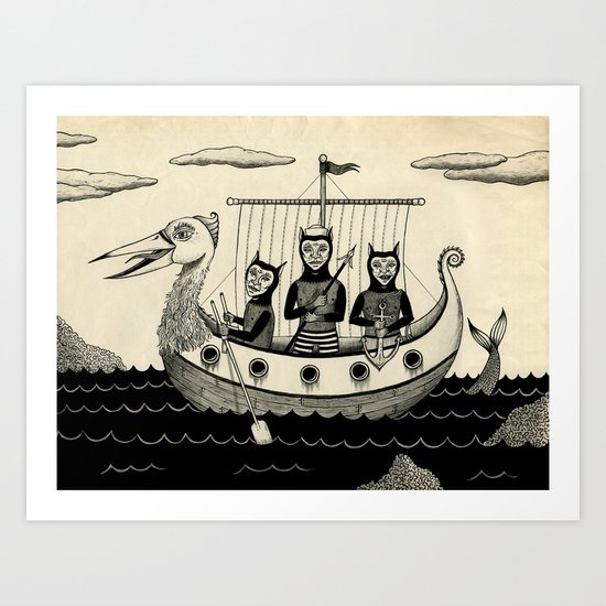 The Harpooners Art Print